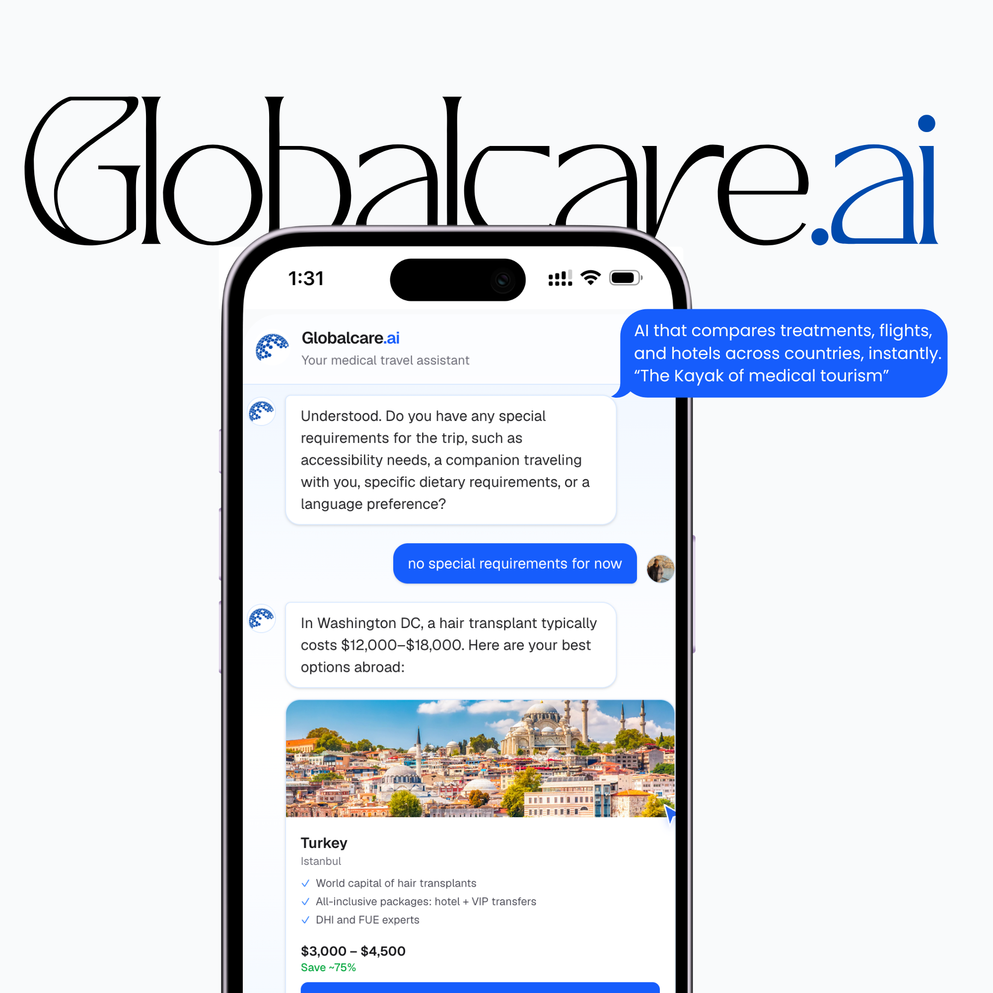 AI chat interface